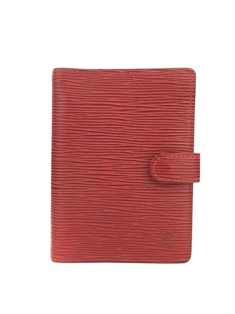 Authentic Louis Vuitton Red Leather Epi Agenda PM